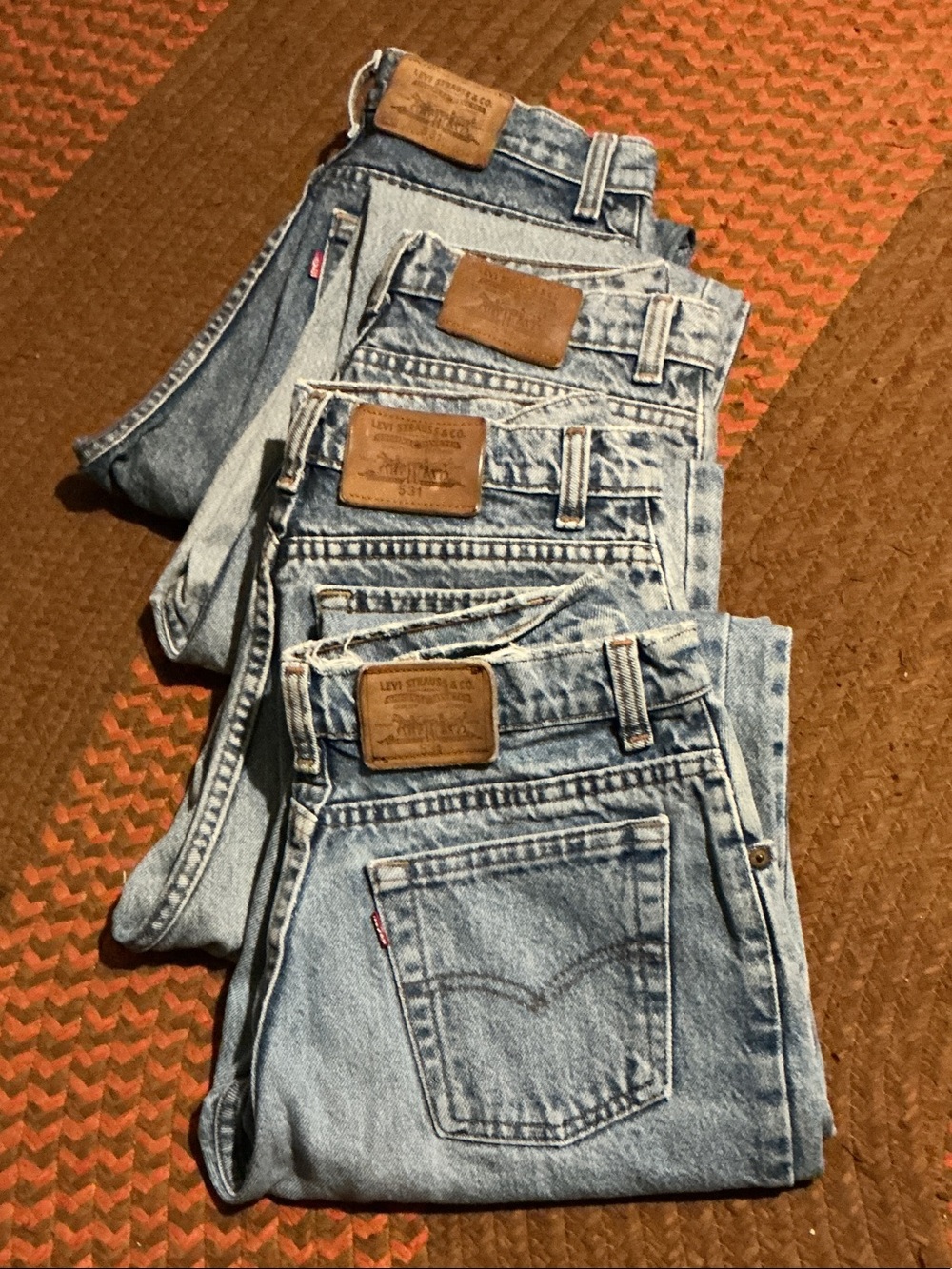 Vintage Levi’s 531 High Rise Jeans, size 30 (4 pairs)